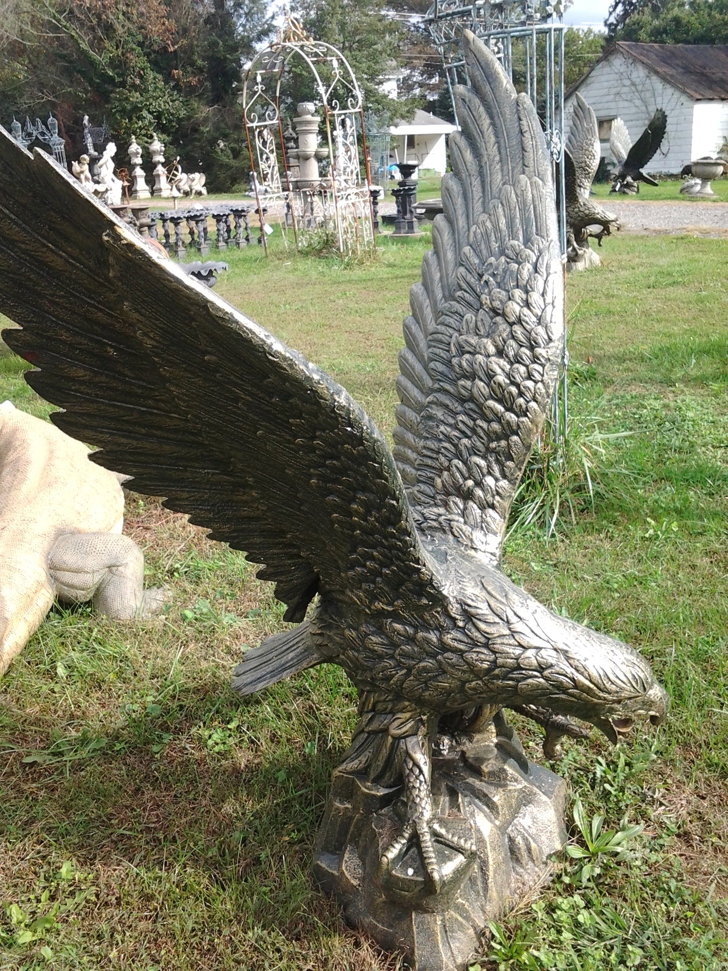 Cast Iron Statue - Eagle-Jantiques LLC.