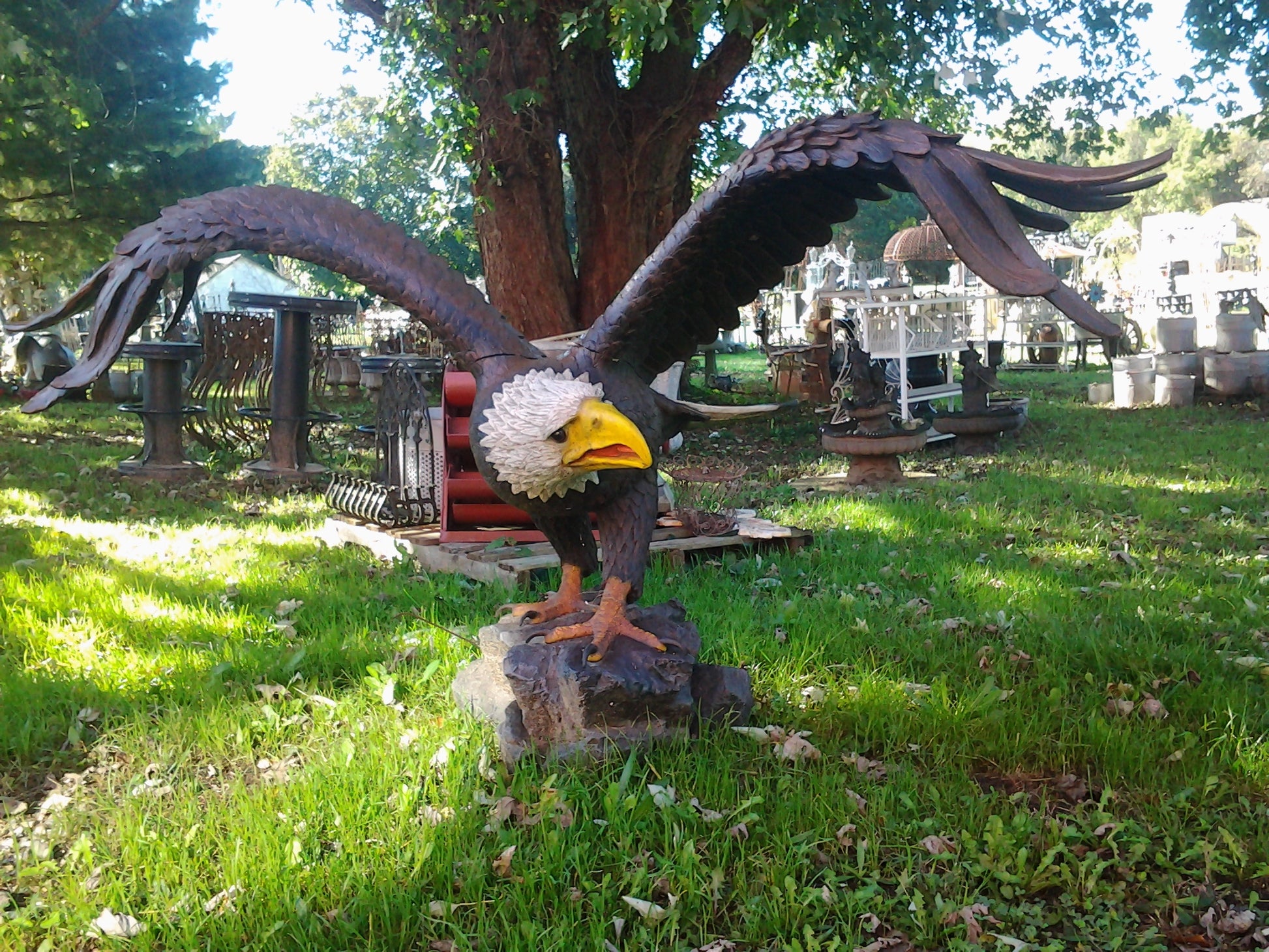 Fiberglass Statue - Poly-Resin Eagle Sculpture-Jantiques LLC.