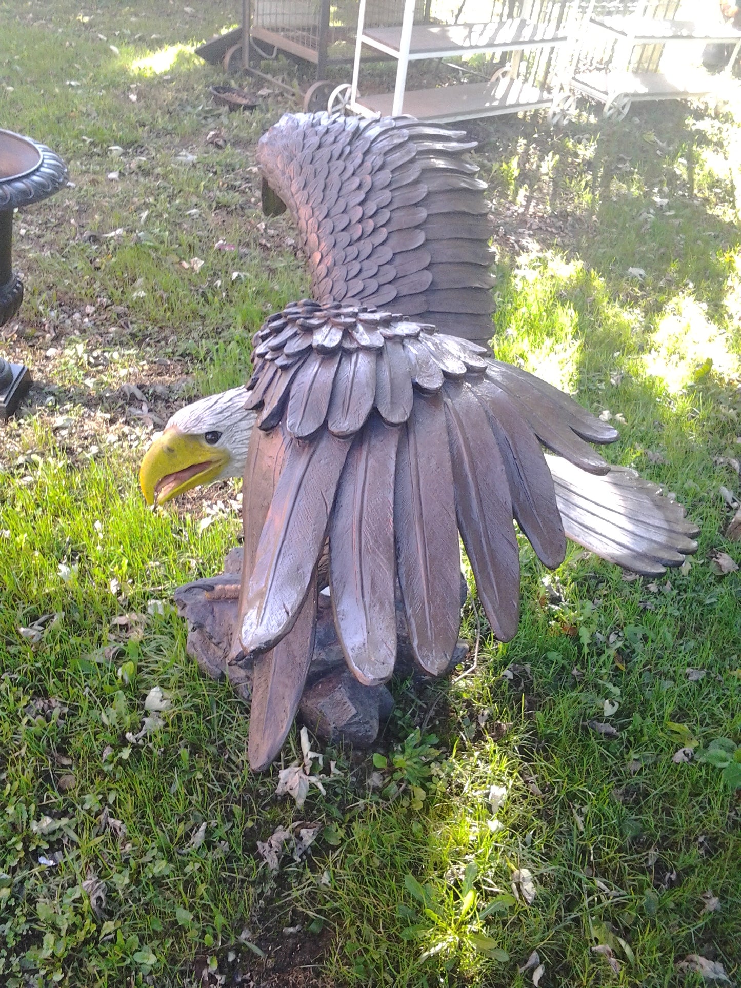 Fiberglass Statue - Poly-Resin Eagle Sculpture-Jantiques LLC.