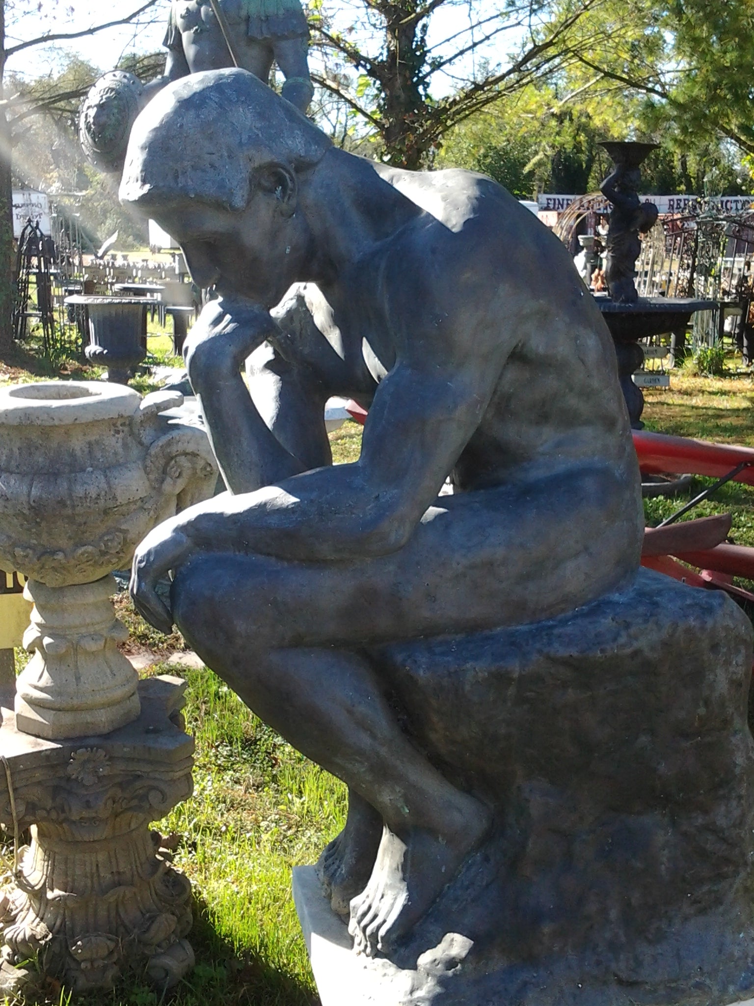 Bronze Statue - Thinker (French: Le Penseur)-Jantiques LLC.