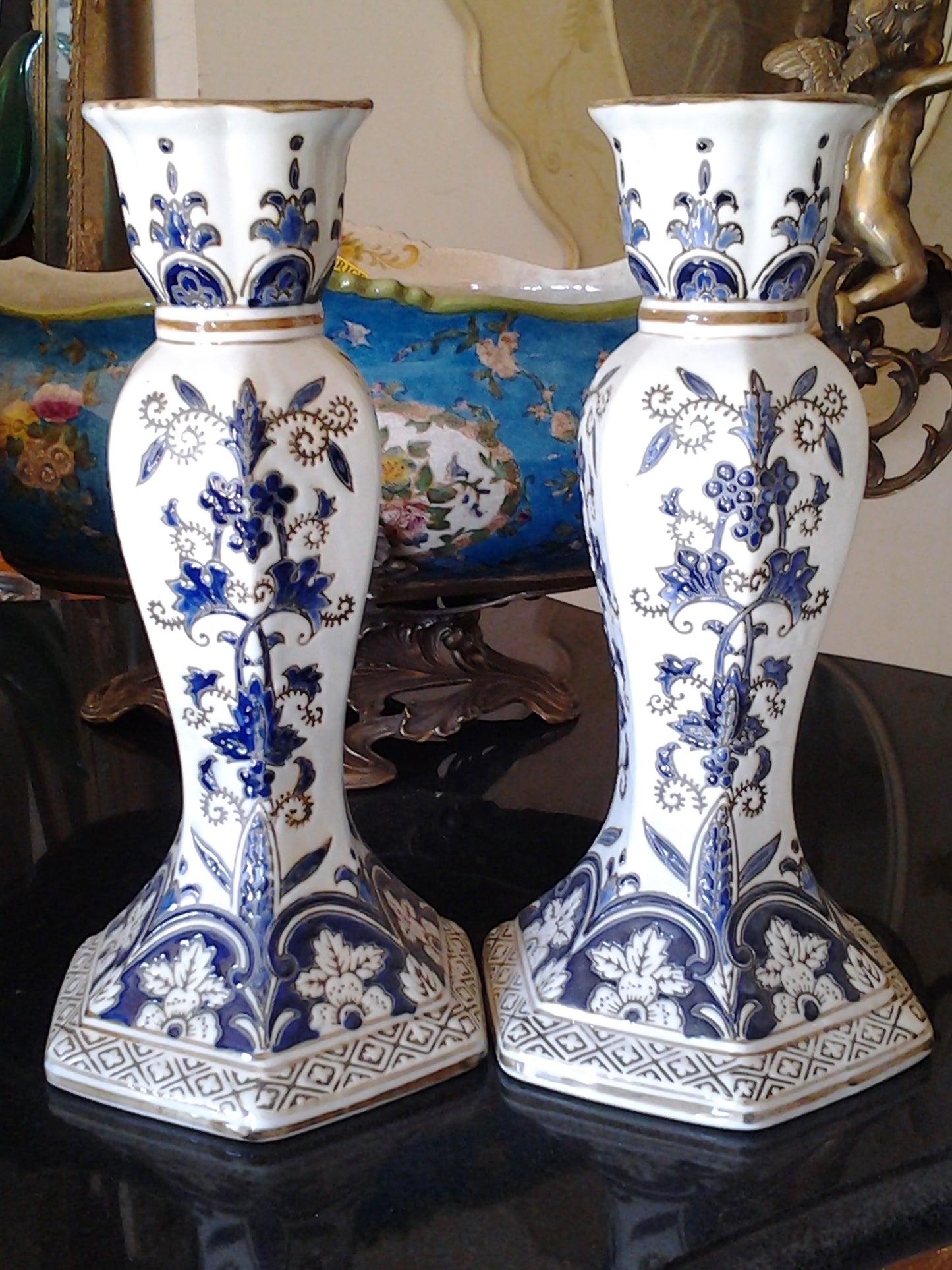 Porcelain - Big CandleStick Holder-Jantiques LLC.