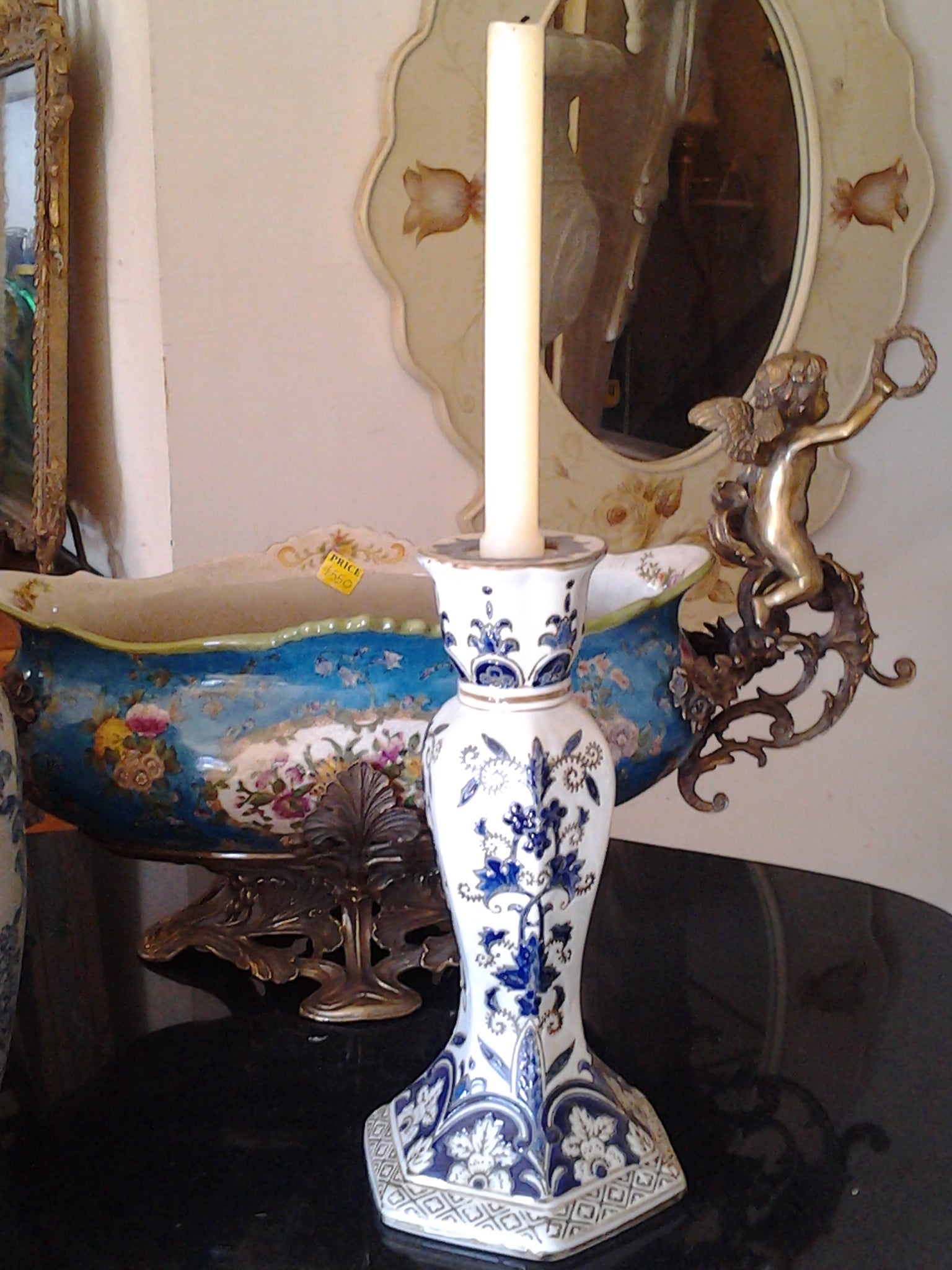 Porcelain - Big CandleStick Holder-Jantiques LLC.