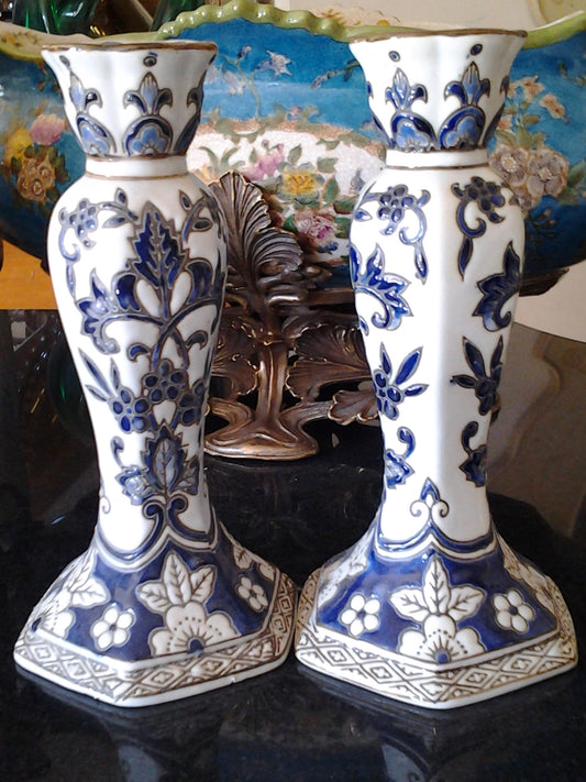 Porcelain - Small CandleStick Holder-Jantiques LLC.