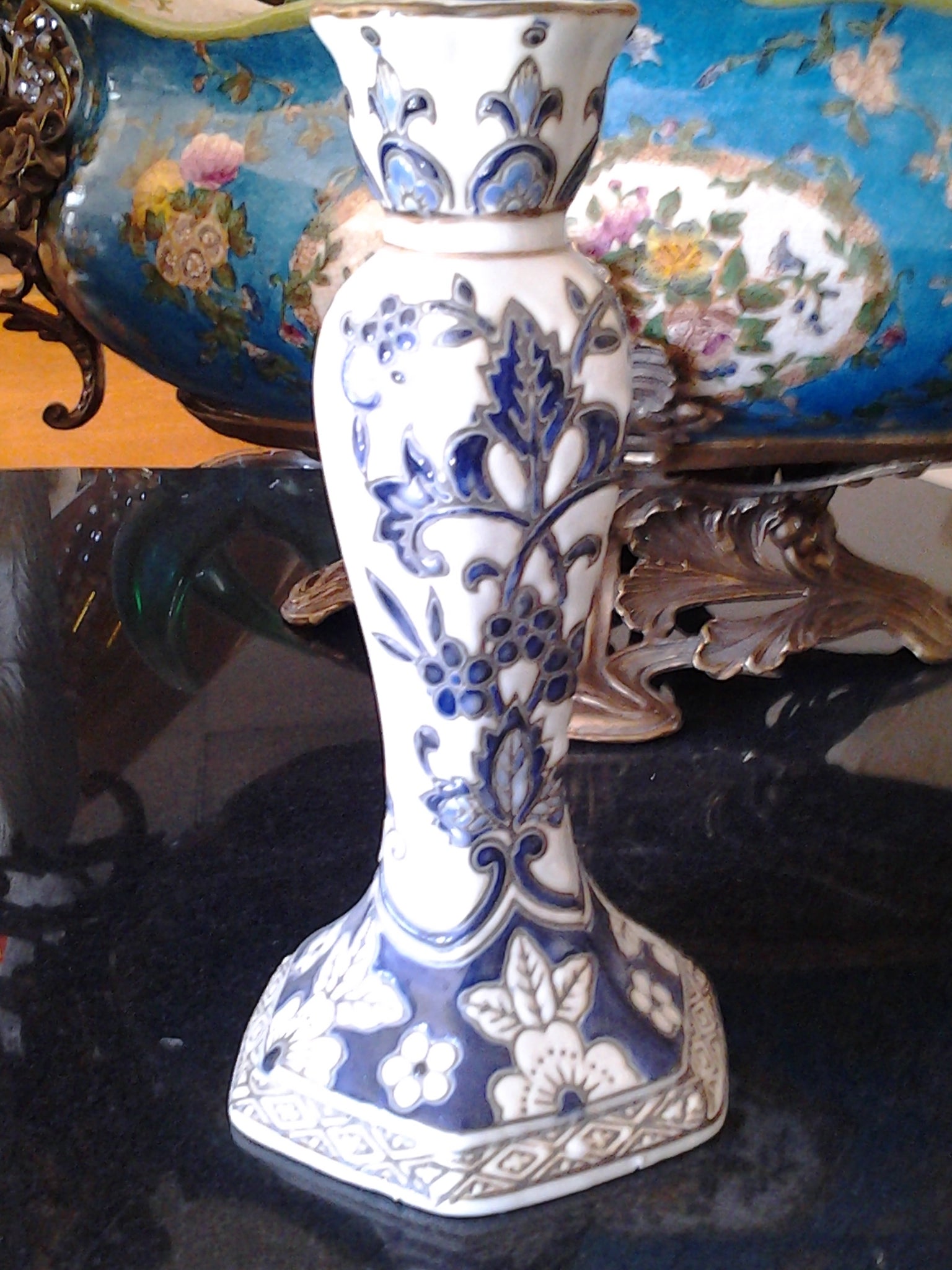 Porcelain - Small CandleStick Holder-Jantiques LLC.