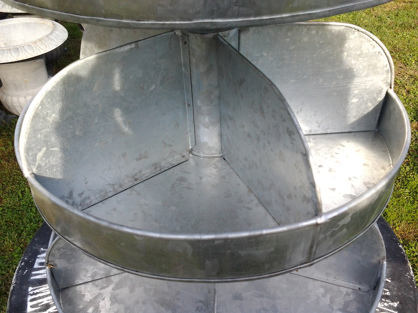 Metal Tin - Rotating Bin Pyramid Style-Jantiques LLC.