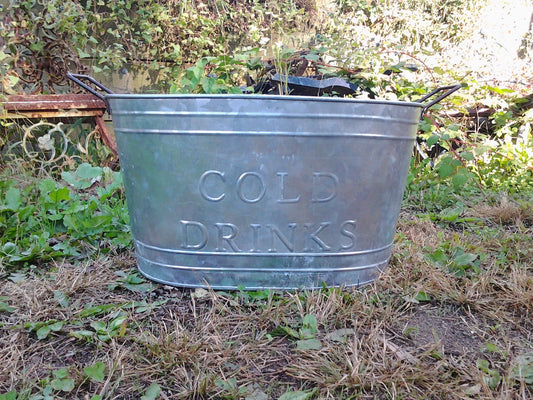 Metal Tin - Cold Drink Bucket-Jantiques LLC.