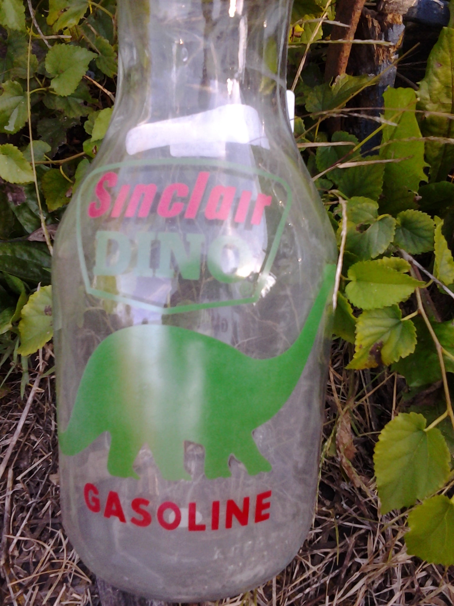 Oil Bottle - Sinclair Dino Gasoline w/ Lid Cap-Jantiques LLC.