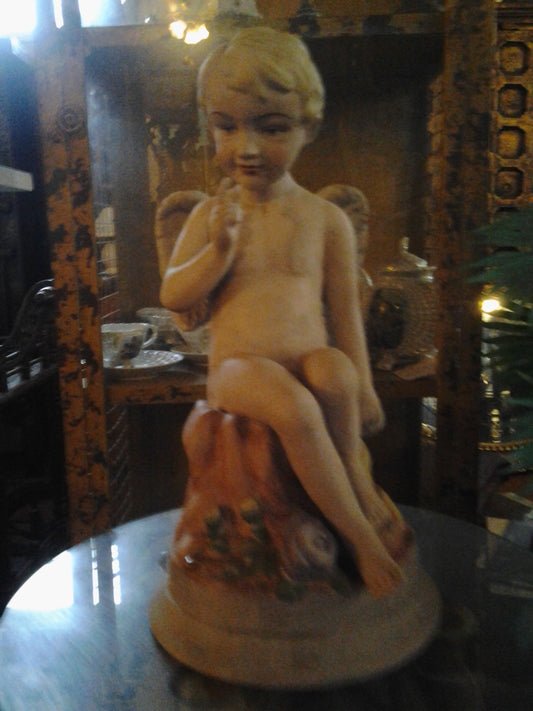 Poly-Resin - Colored Winged Cherub-Jantiques LLC.