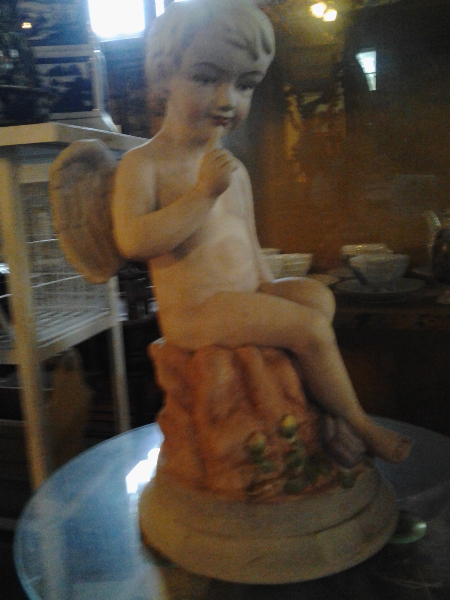 Poly-Resin - Colored Winged Cherub-Jantiques LLC.