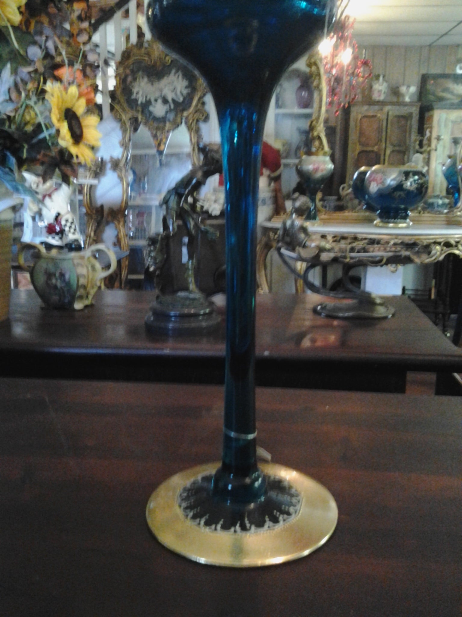 Moser Glass - 3 Piece Set Cobalt Blue w/ Gilded-Jantiques LLC.