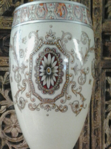 Moser Glass - Pair of Cream White Cup Shape-Jantiques LLC.