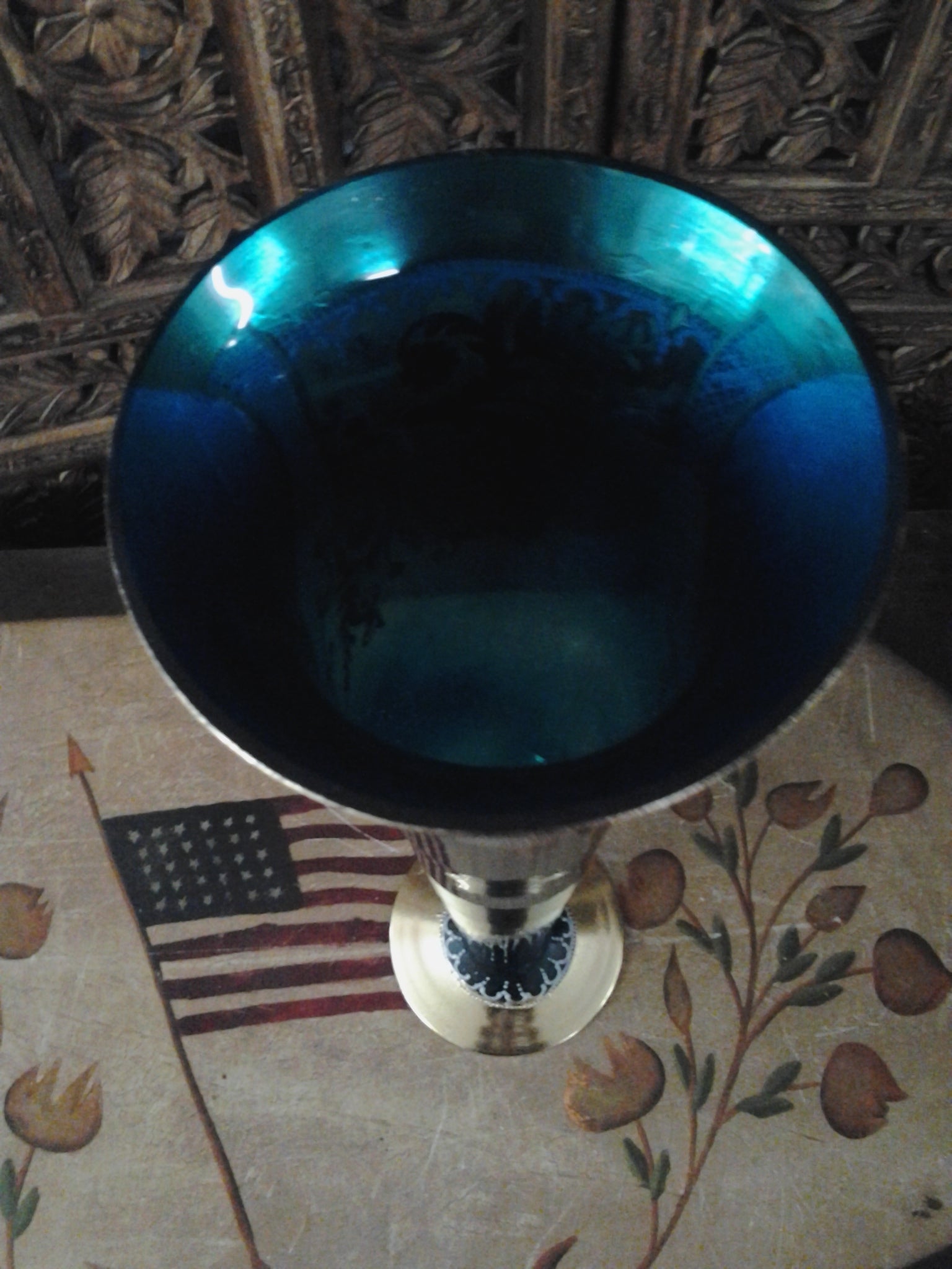 Moser Glass - Pair of Cobalt Blue Vase Shape-Jantiques LLC.