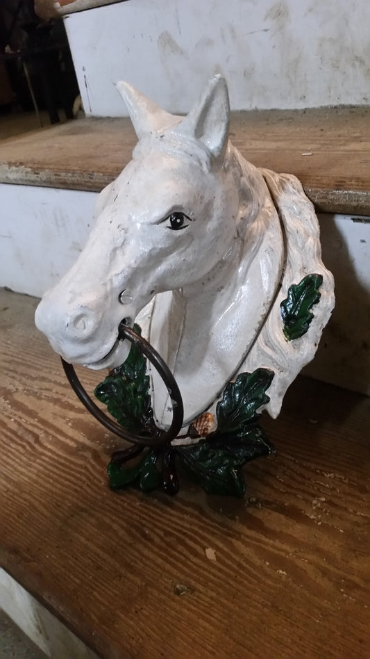 Cast Iron Towel Rack - Horse Head-Jantiques LLC.