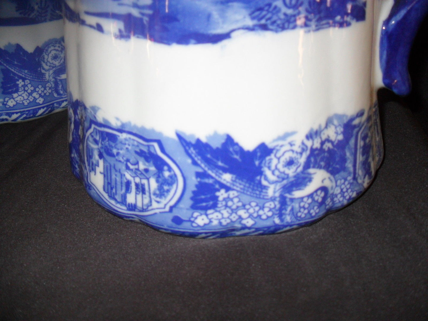 Porcelain - Pitcher Set Blue Flow 3 Piece-Jantiques LLC.