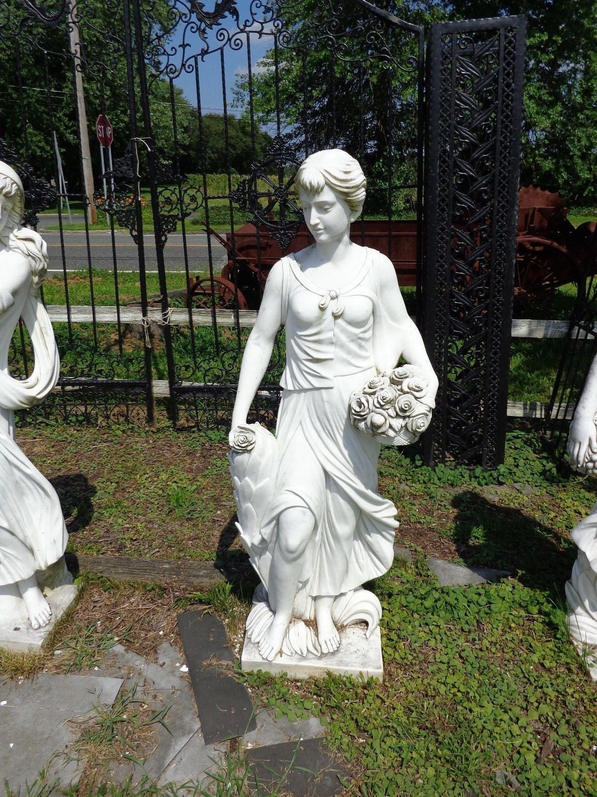 Marble Statue - Life Size Hand Carved Four Seasons Marble Statue-Jantiques LLC.