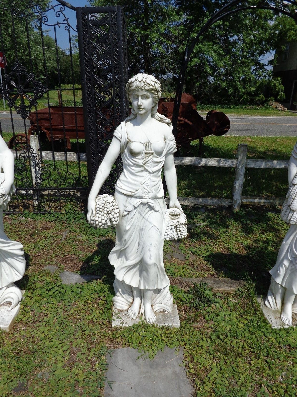 Marble Statue - Life Size Hand Carved Four Seasons Marble Statue-Jantiques LLC.