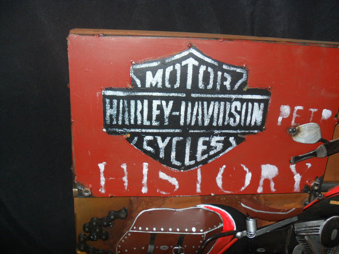 Harley Davidson Motorcyle 3D Metal Wall Art-Jantiques LLC.