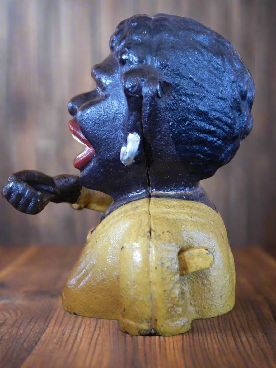 Cast Iron Mechanical Bank - Lady "Smalla"-Jantiques LLC.