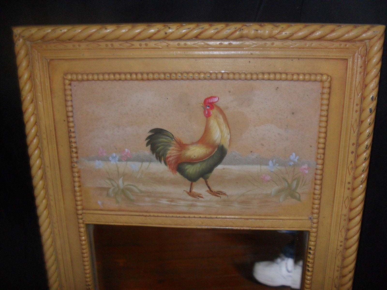 Wall Mirror - Mirror Painted Country "Rooster"-Jantiques LLC.