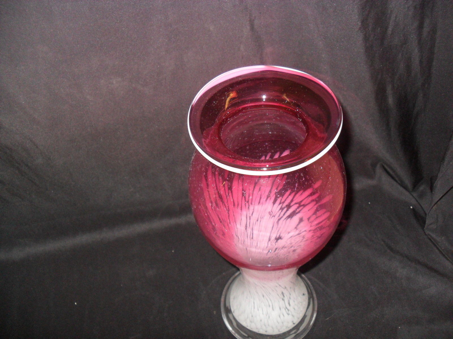 Glass Vase - Fenton Style Cranberry-Jantiques LLC.