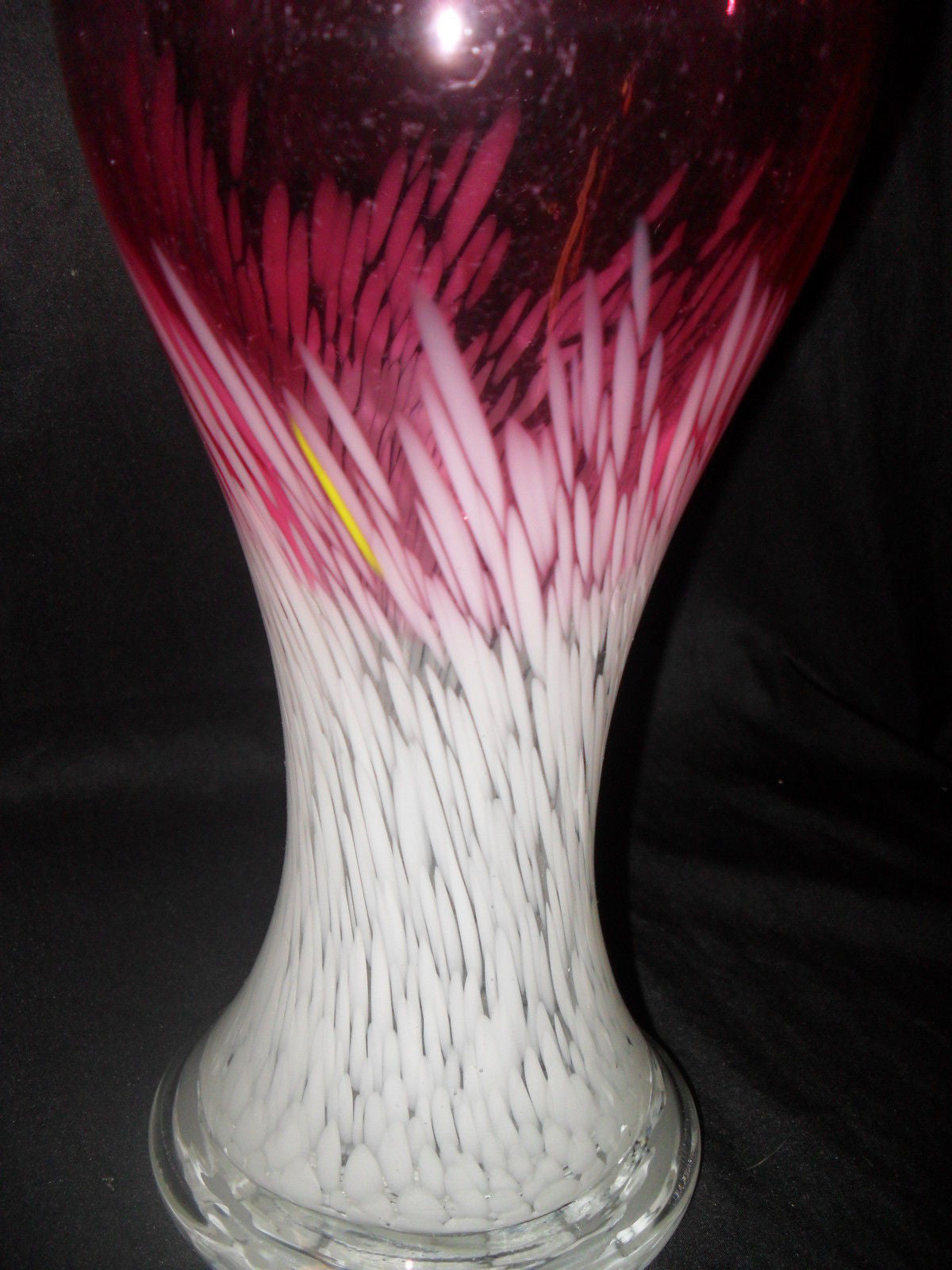 Glass Vase - Fenton Style Cranberry-Jantiques LLC.