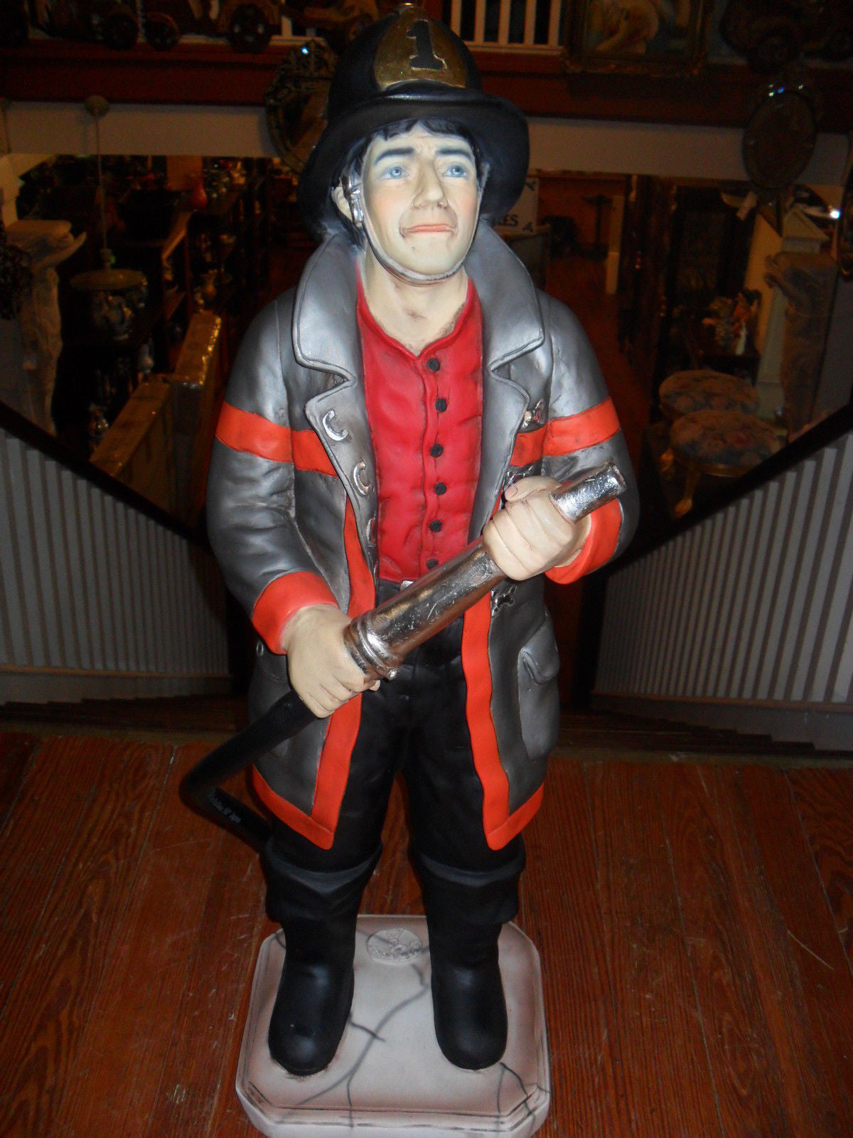 Fireman Firefighter Statue-Jantiques LLC.