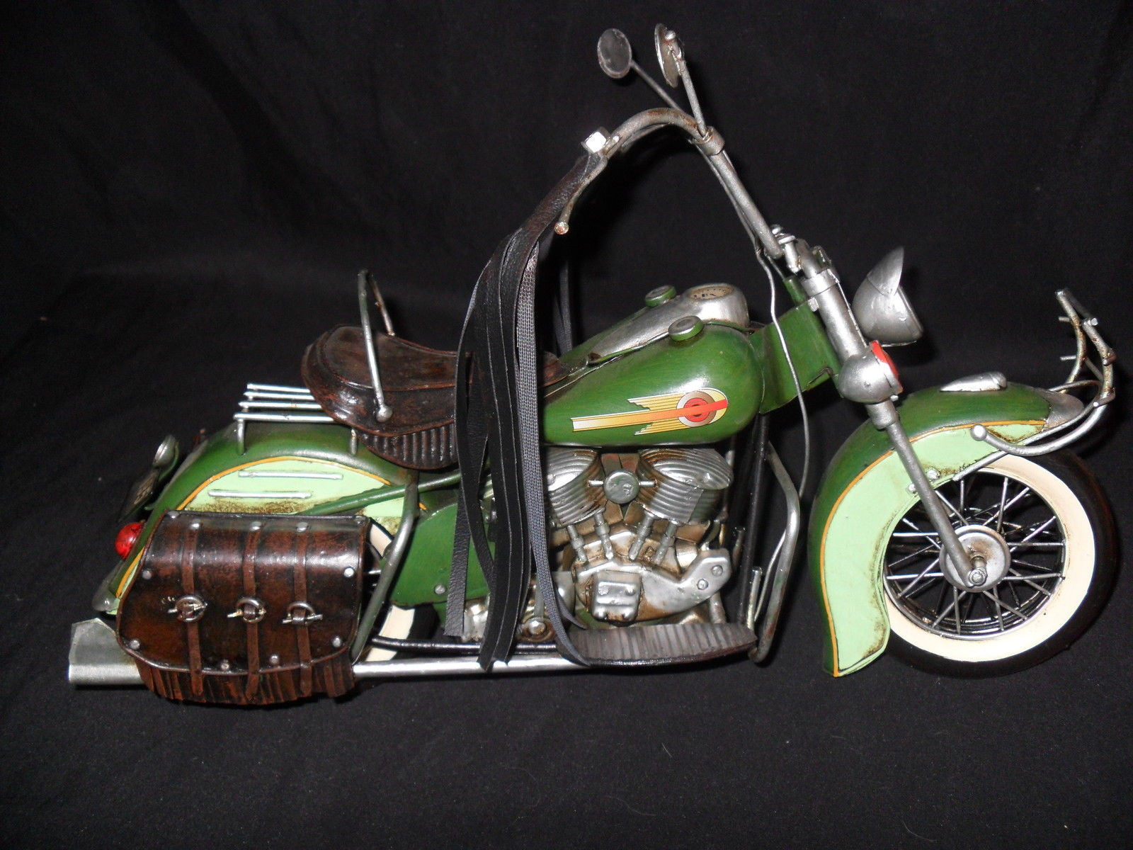 Vintage Style Tin Hand Crafted Motorcycle Model-Jantiques LLC.