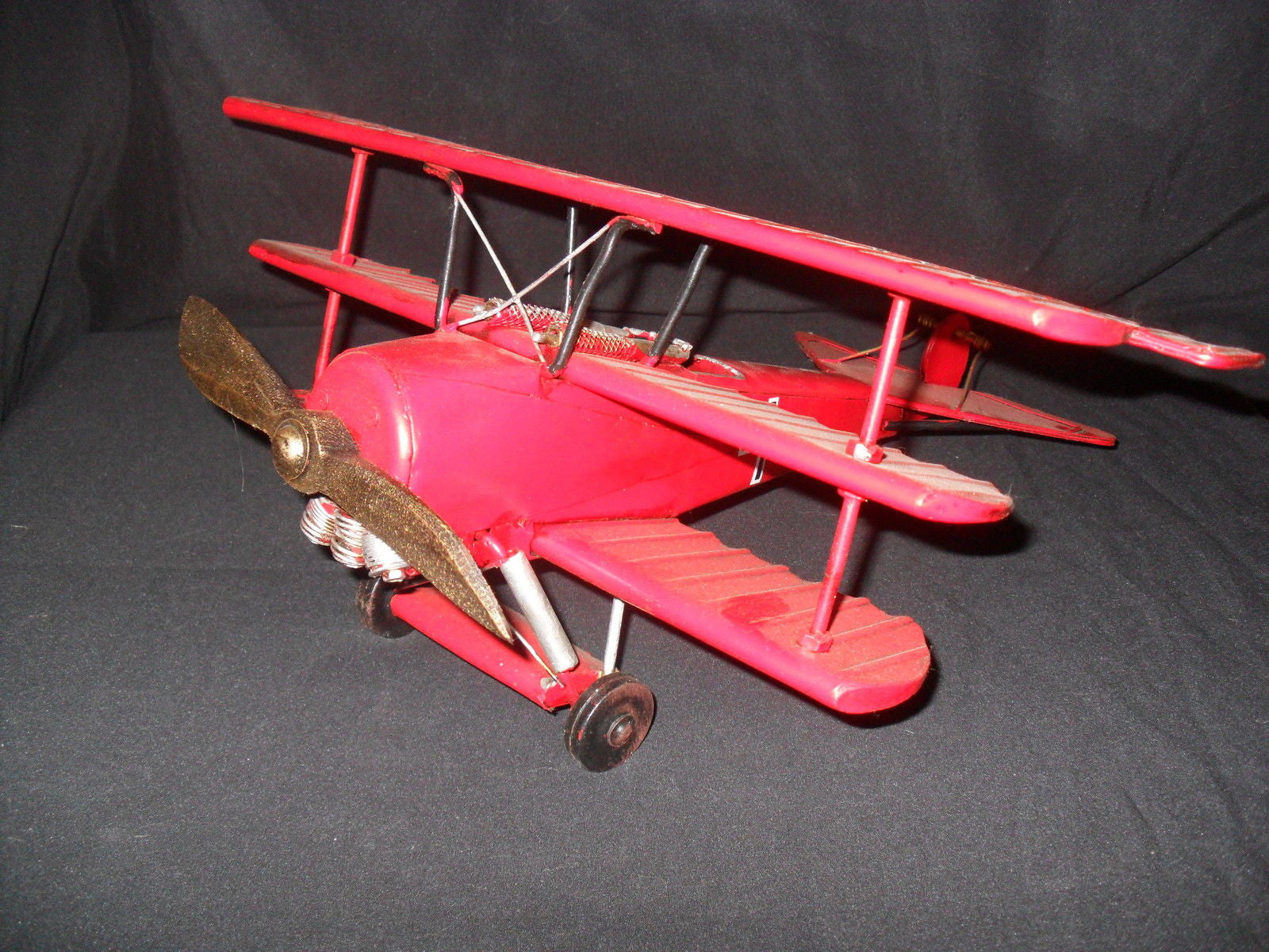 Vintage Toys - German Fokker Tri-Wing "Red Baron" Airplane-Jantiques LLC.