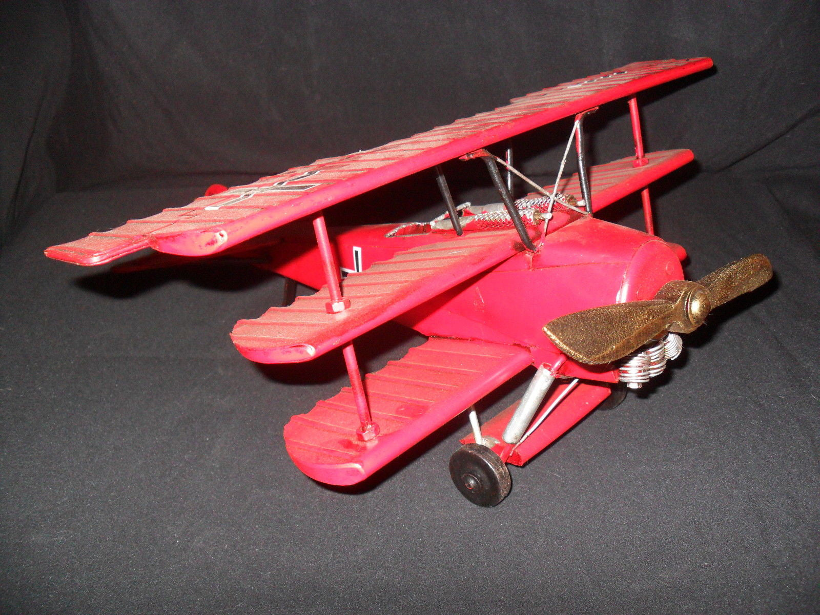 Vintage Toys - German Fokker Tri-Wing "Red Baron" Airplane-Jantiques LLC.