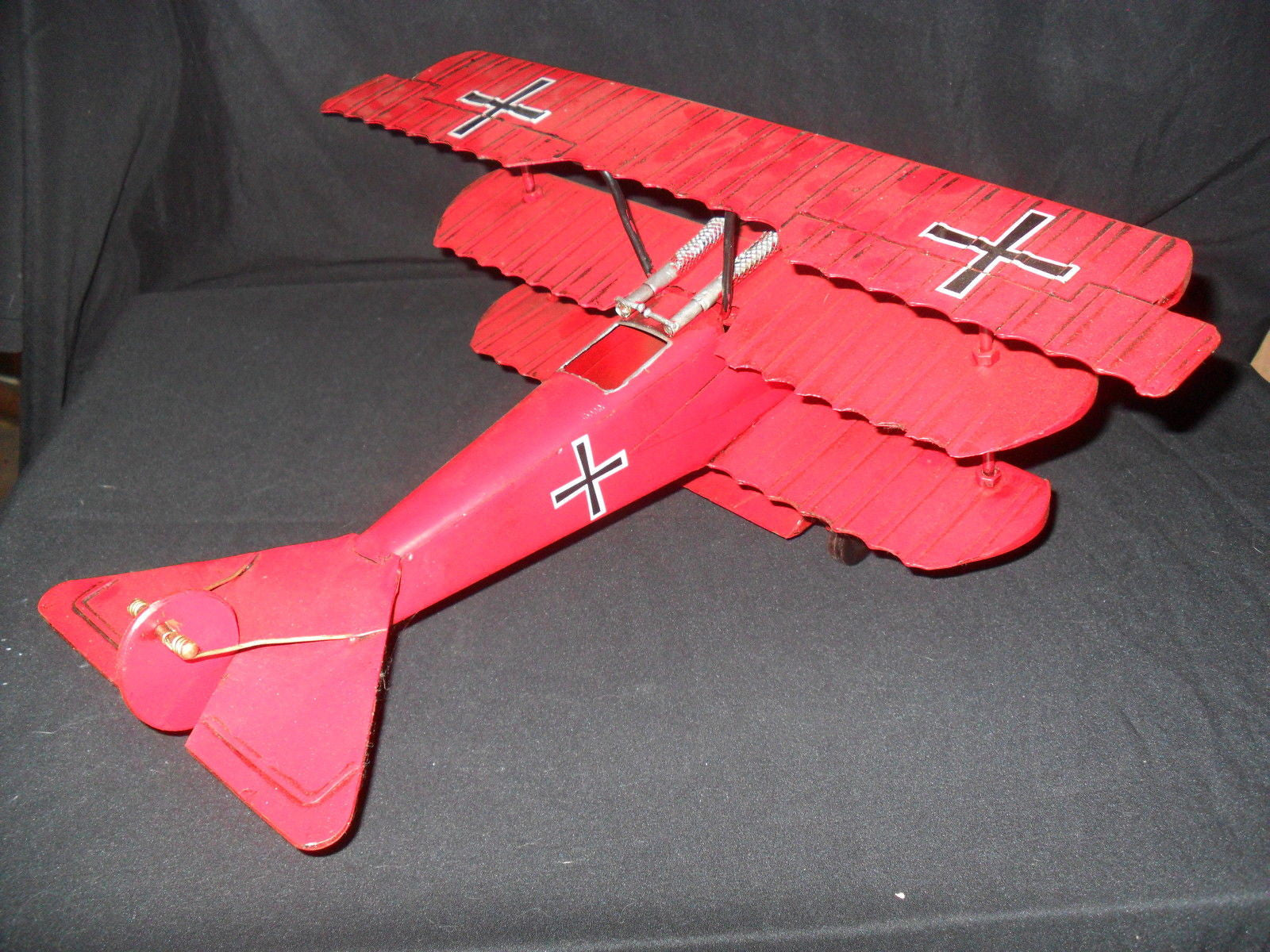 Vintage Toys - German Fokker Tri-Wing "Red Baron" Airplane-Jantiques LLC.