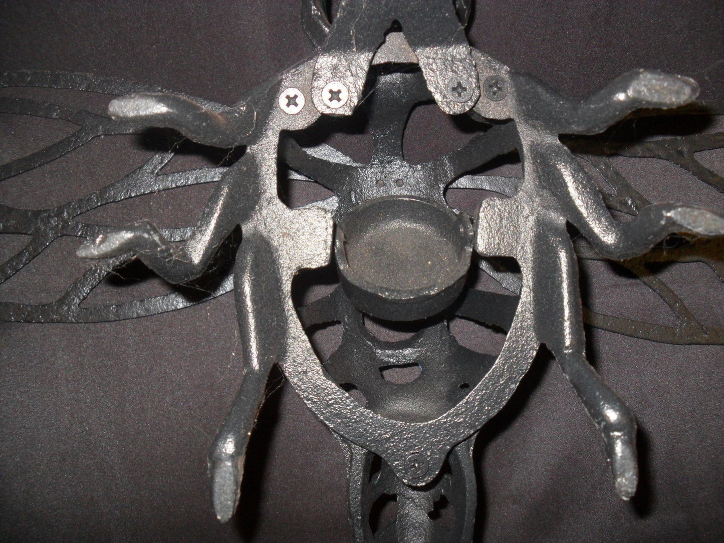 Dragonfly Tealight Holder Cast Iron Wall Mounted-Jantiques LLC.