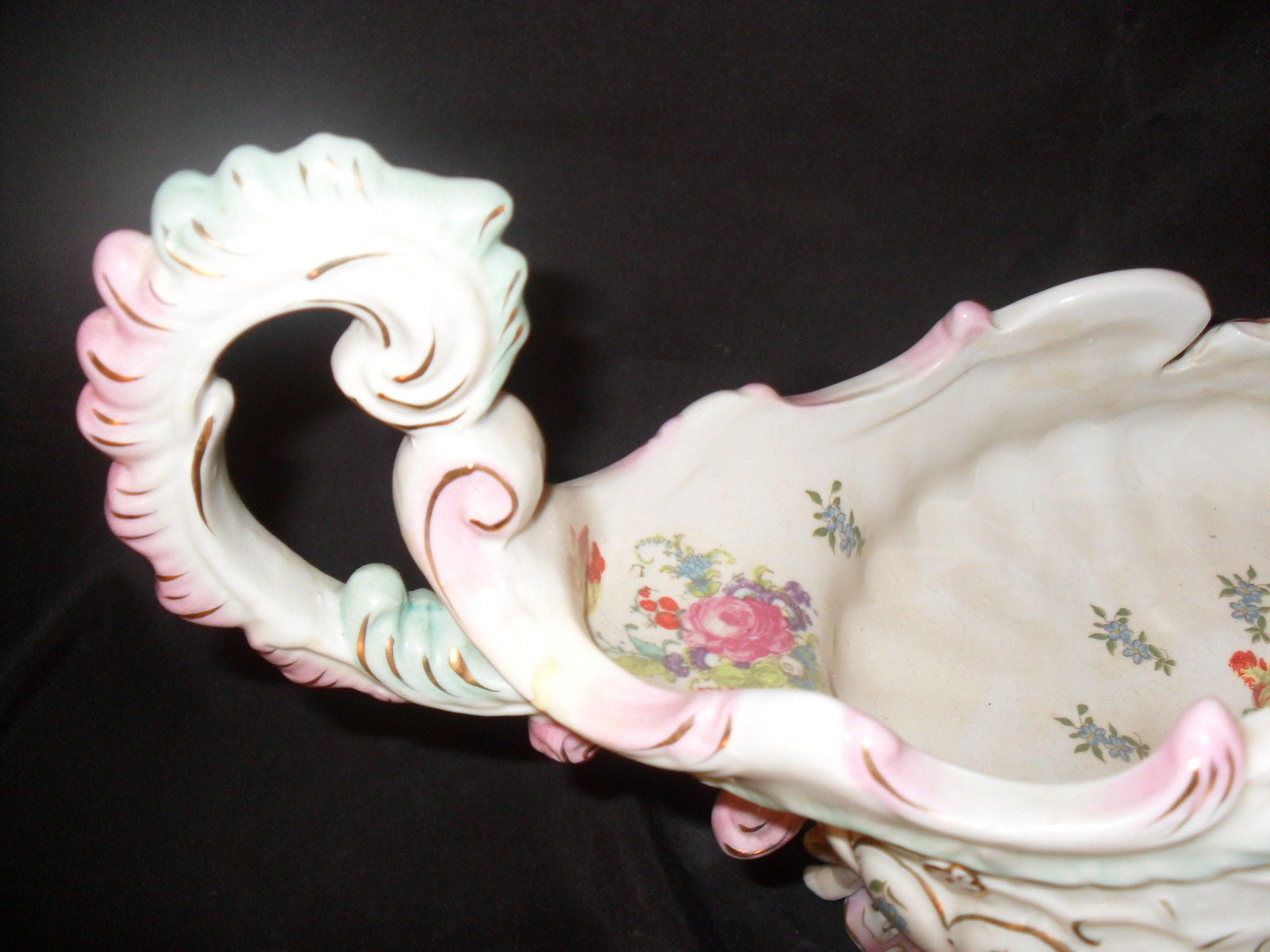 Porcelain Dresden - Decorated Paint Centerpiece w/ Cherubs-Jantiques LLC.