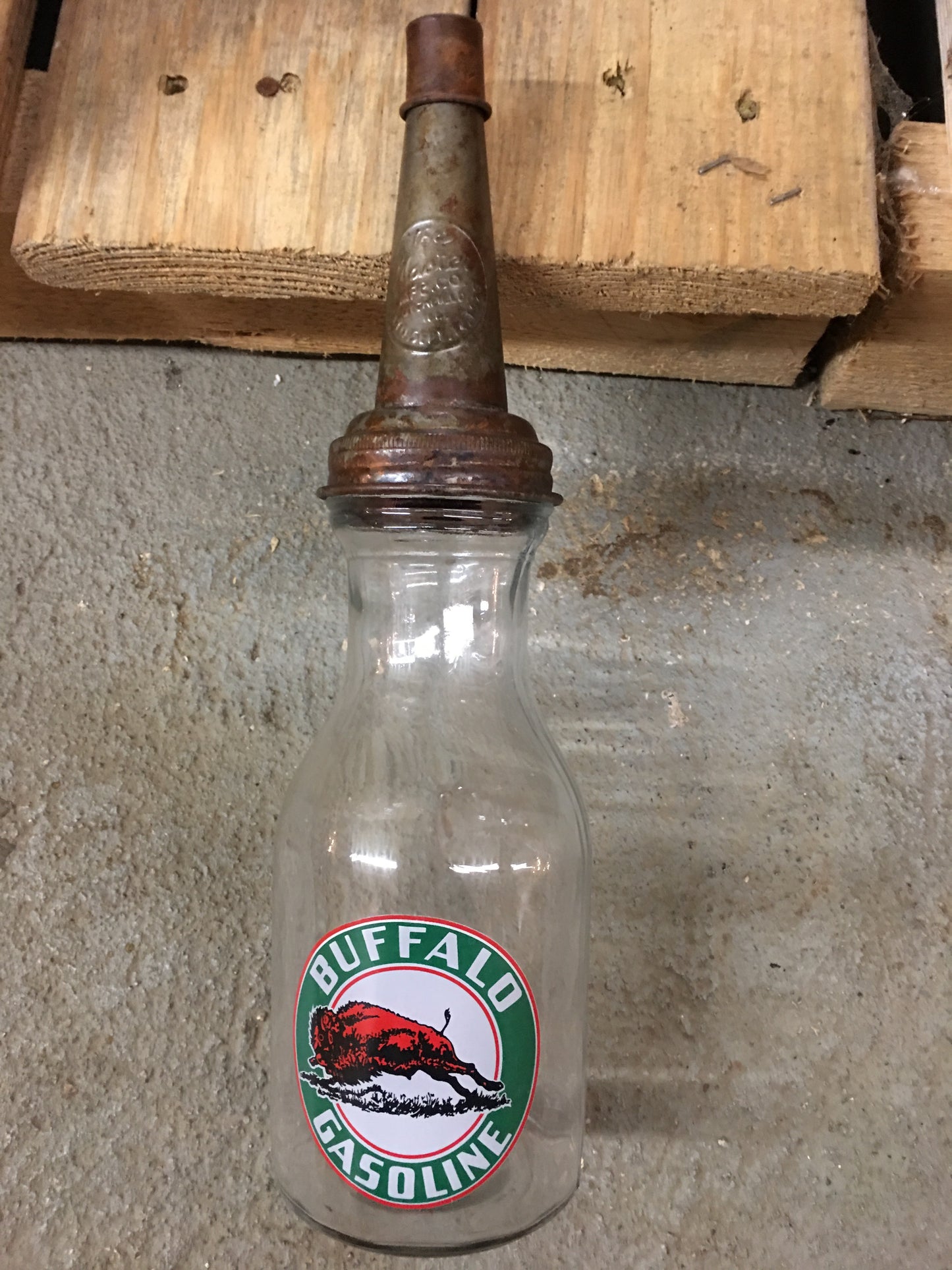 Oil Bottle - Buffalo Gasoline Lid Cap-Jantiques LLC.