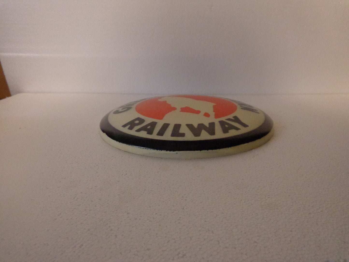 Tin Sign - Advertising Button "Great Northern Railway"-Jantiques LLC.