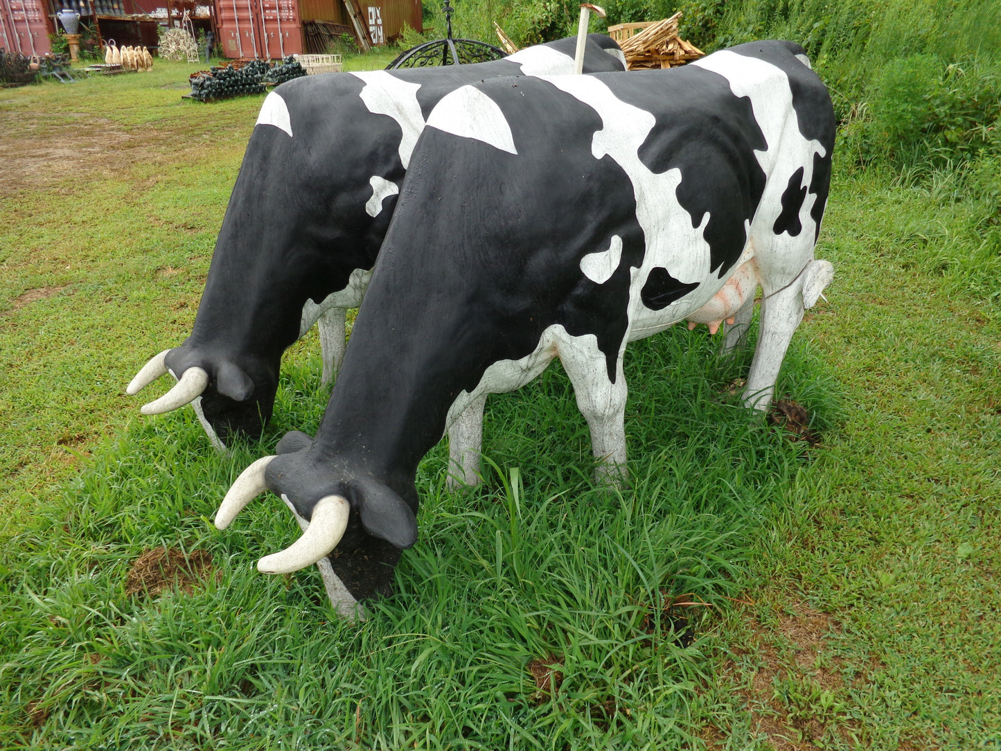 Single Life Size Polyresin Cow (Grazing)-Jantiques LLC.