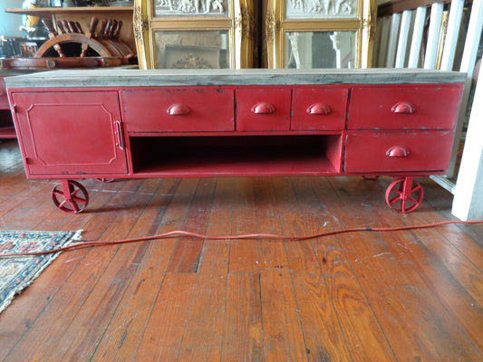 Coffee Cart Industrial Table/TV Stand-Jantiques LLC.