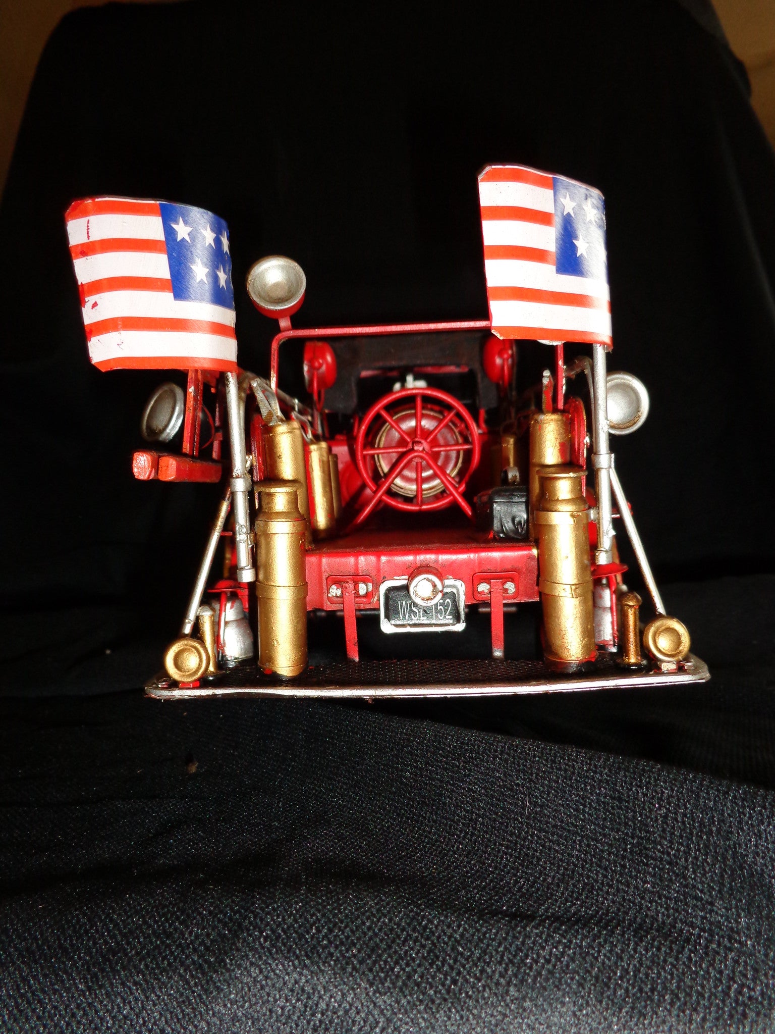 Vintage Toys - Fire Truck Patriotic US Flag " SO PRAIRIE "-Jantiques LLC.