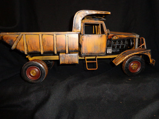 Vintage Toys - Yellow Dump Truck Tin Toy-Jantiques LLC.