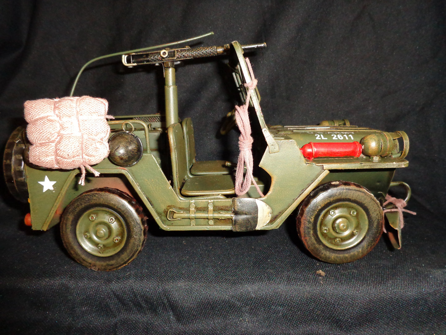 Vintage Toys - Willys WB 1941 Jeep WWII With Machinegun-Jantiques LLC.