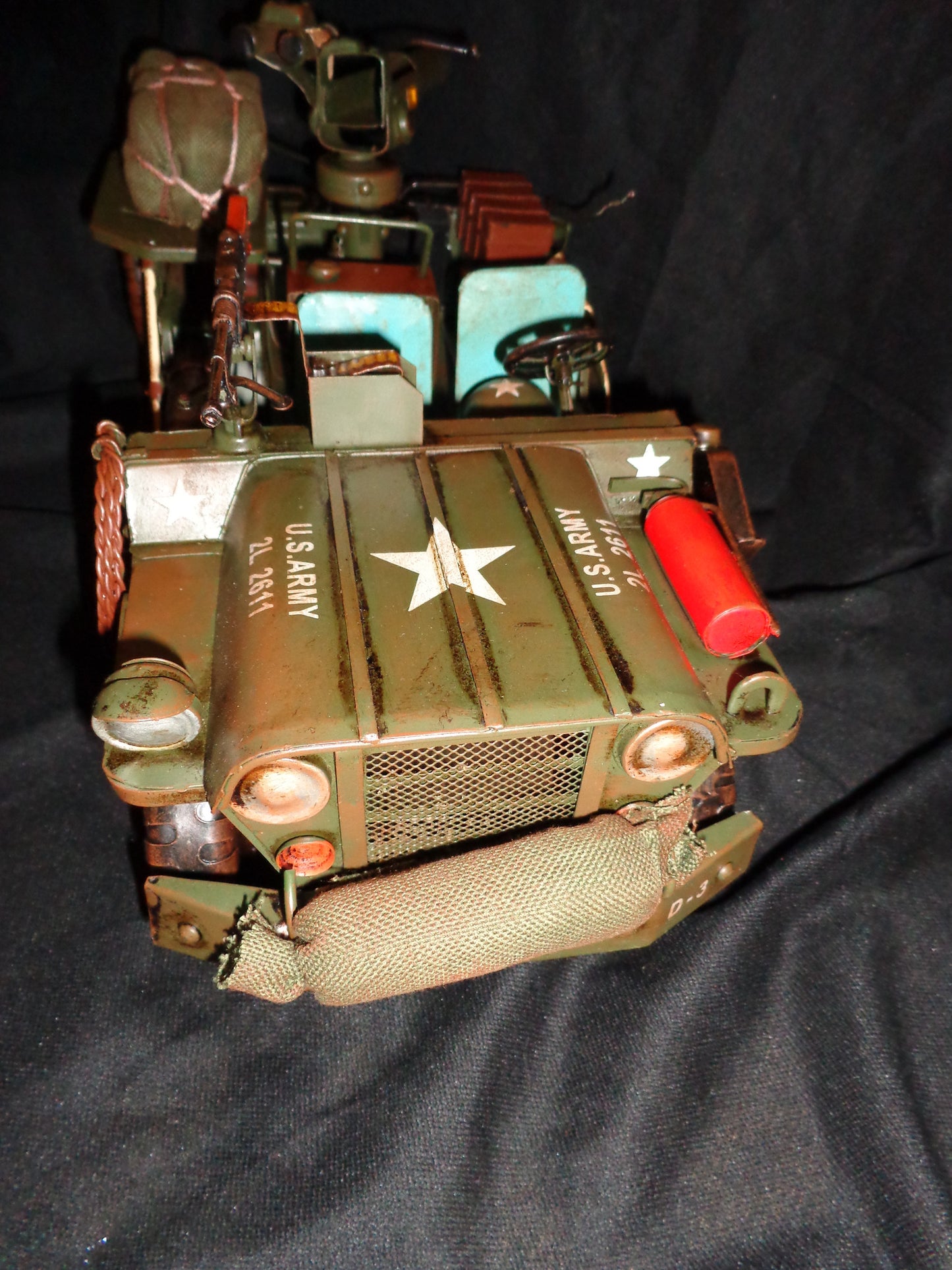 Vintage Toys - Willys WB Military Jeep 15" Large-Jantiques LLC.