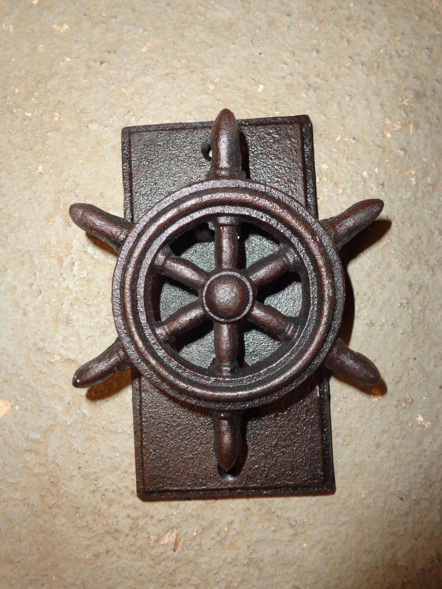 Door Knocker -Cast Iron Nautical Ship Wheel-Jantiques LLC.