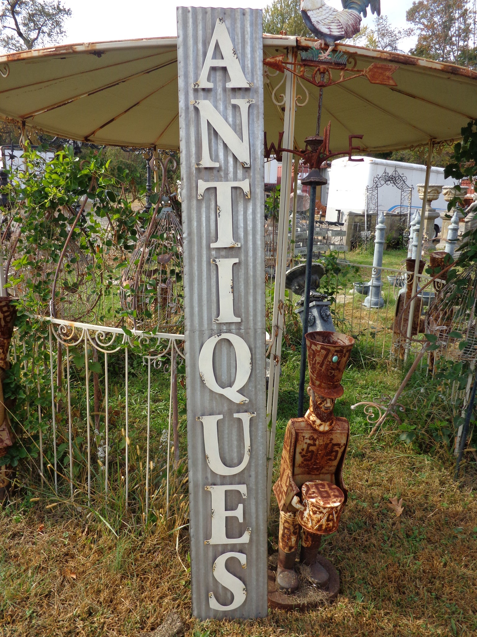 Metal Signs - "ANTIQUES"-Jantiques LLC.