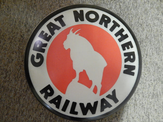 Tin Sign - Advertising Button "Great Northern Railway"-Jantiques LLC.