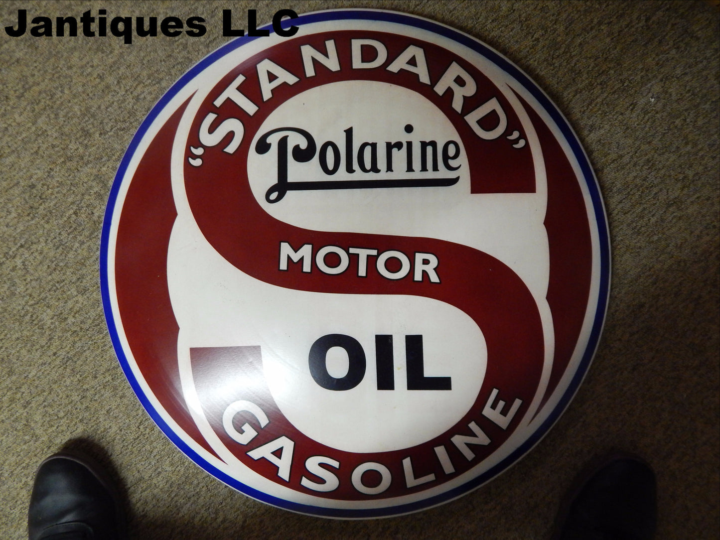 Tin Sign - Advertising Button "Standard Polarine"-Jantiques LLC.