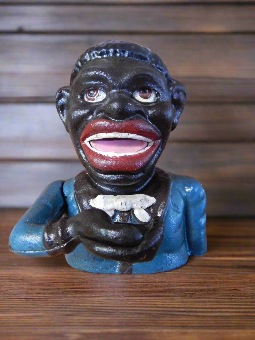 Cast Iron Mechanical Bank - Americana Jolly Boy-Jantiques LLC.