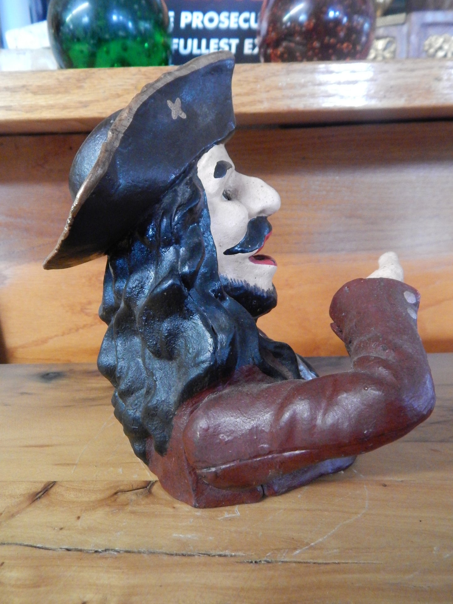 Cast Iron Mechanical Bank - Pirate-Jantiques LLC.