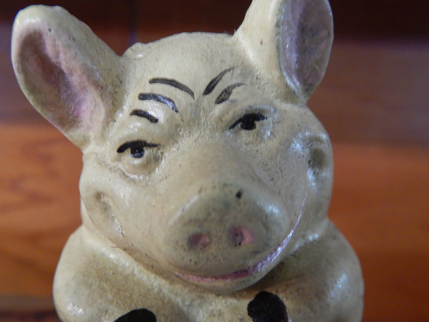 Pig Bank - Cast Iron Pig Thrifty The Wise Pig-Jantiques LLC.