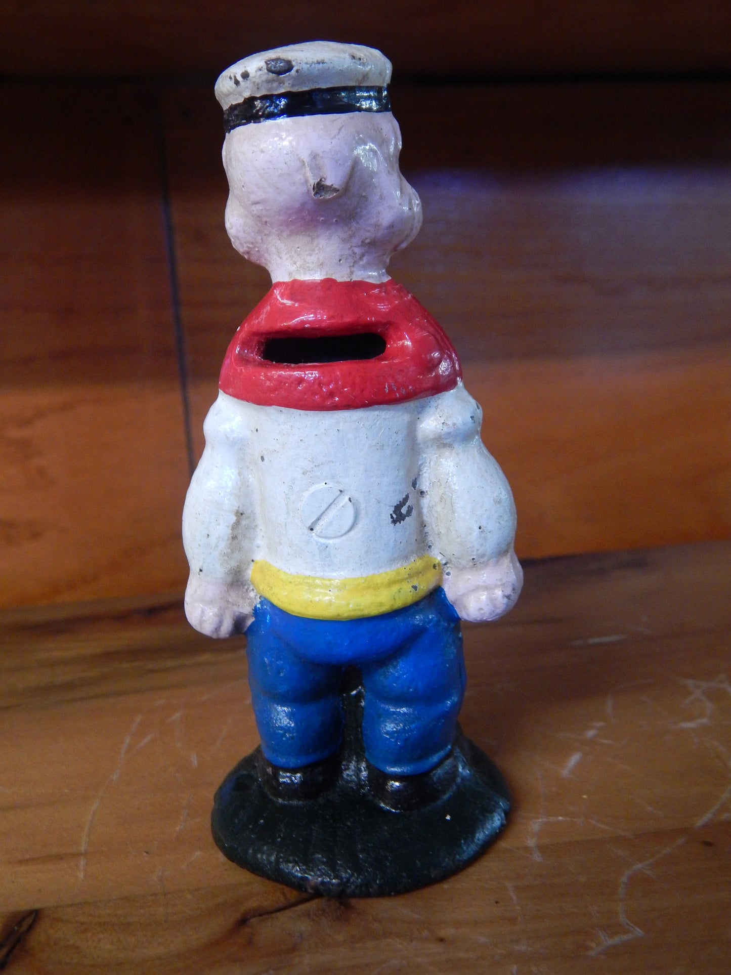 POPEYE Cast Iron Penny Bank - Short Popeye The Sailor Man-Jantiques LLC.