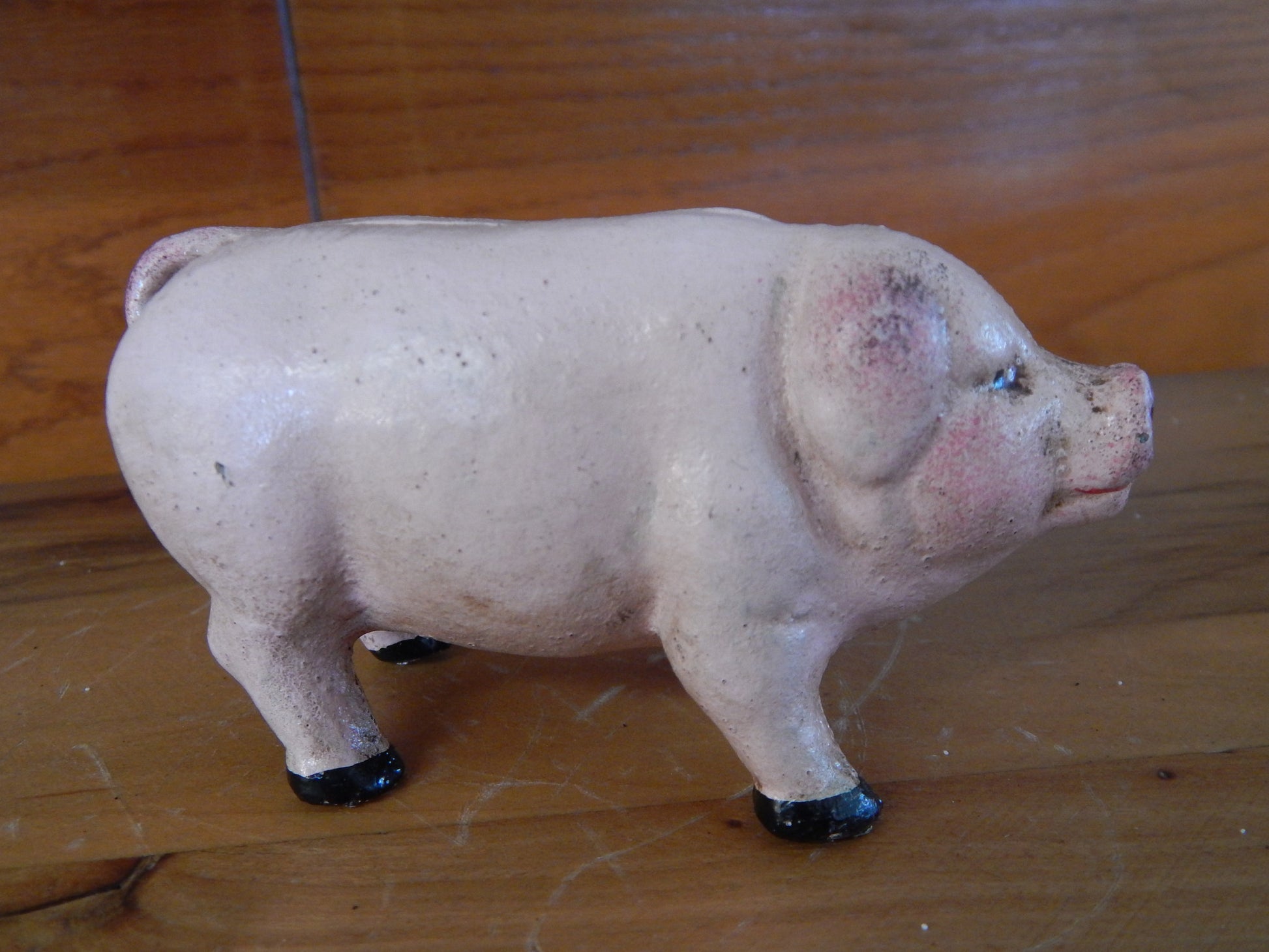 Pig Bank -Cast Iron Pinky Pig-Jantiques LLC.