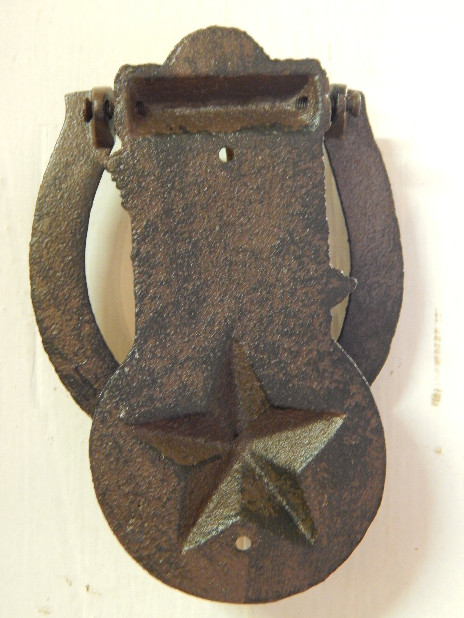 Door Knocker - Cast Iron Western Boot, Hat and Lone Star-Jantiques LLC.